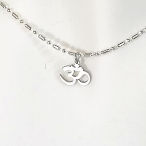 NIB 18KG PVD OM CHARM NECKLACE. DAINTY.  HANDMADE 18" or 20"